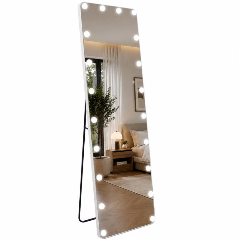 Lustro stojące podświetlane LED HOLLYWOOD 160x50cm
